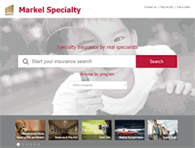 Tablet Screenshot of markelinsurance.com